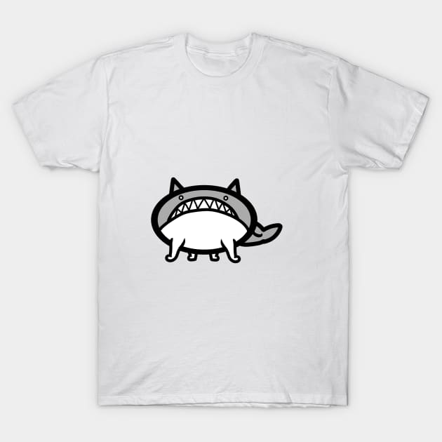 Whale Cat T-Shirt by CawnishGameHen